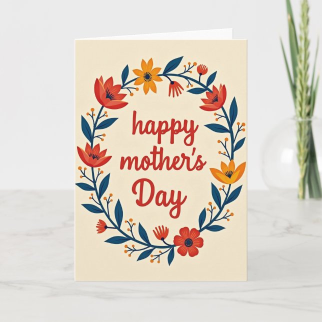 Botanical Wreath Card (Front)