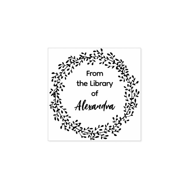 BOTANICAL WREATH From the library of Rubber Stamp (Imprint)