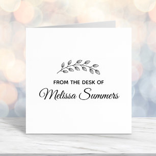 Botanical Wreath Leaves from the Desk of Self-inking Stamp