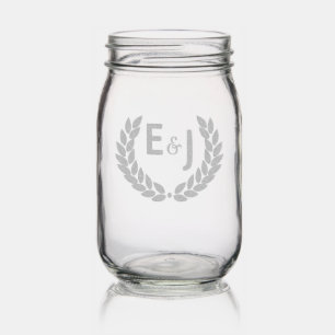 Botanical Wreath Mason Jar