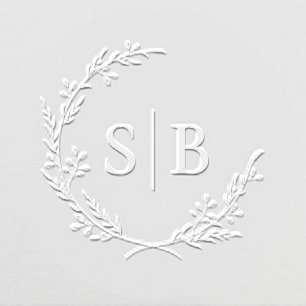 Botanical Wreath Monogram Embosser