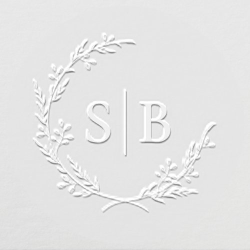 Botanical Wreath Monogram Embosser