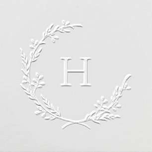 Botanical Wreath Monogram Embosser