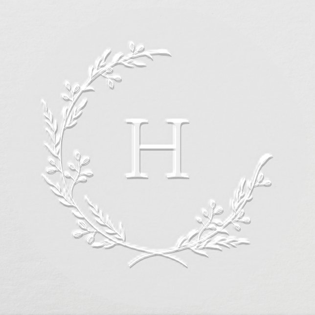 Botanical Wreath Monogram Embosser (Design)