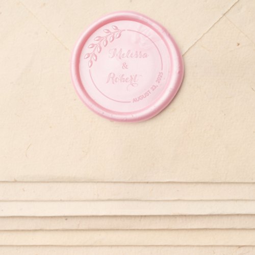 Botanical Wreath Wedding Save the Date Wax Seal Sticker