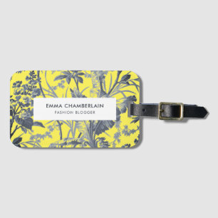 Botanical Yellow Chinoiserie Custom Luggage Tag