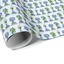 Botanicals and Books Wrapping Paper