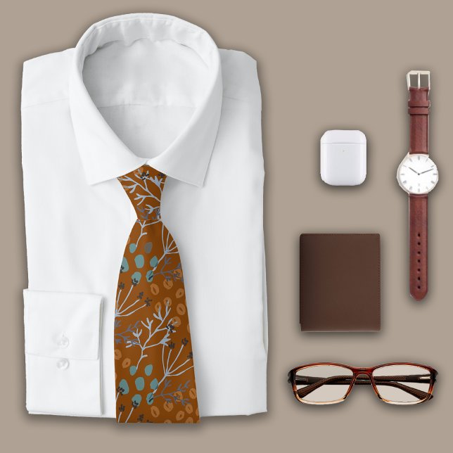 Botanicals Caramel Brown Neck Tie (Creator Uploaded)