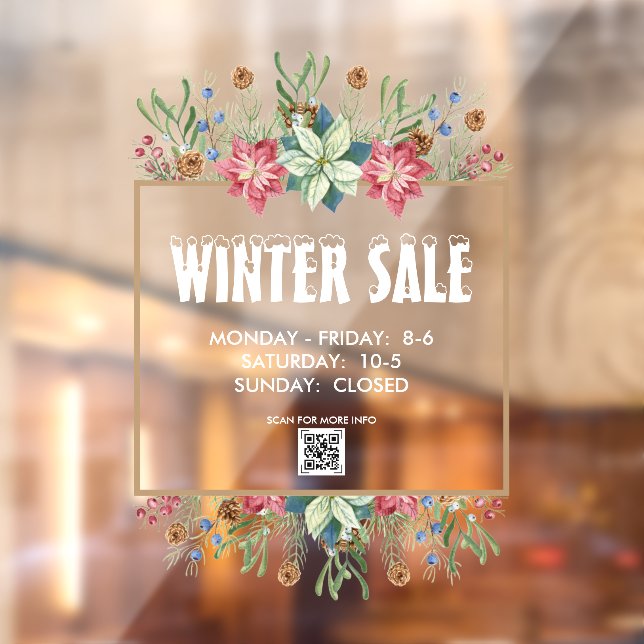 Botanicals Winter Sale Window Cling (Sheet 2)