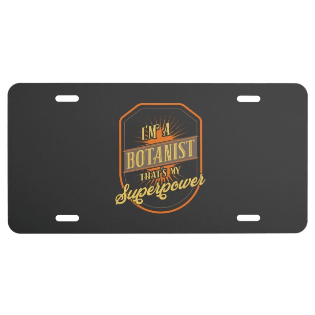 Botanist License Plate (Front)