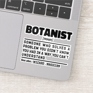 Botanist Noun Definition Botany Plant Lover Cool Sticker