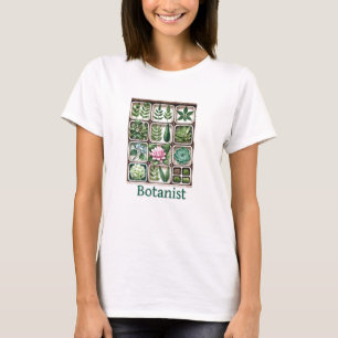 Botanist Plant Enthusiast Grid T-Shirt