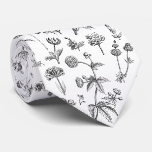 Botanticals Floral Black Neck Tie
