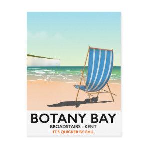 Botany Bay, Broadstairs Kent beach travel poster Postcard