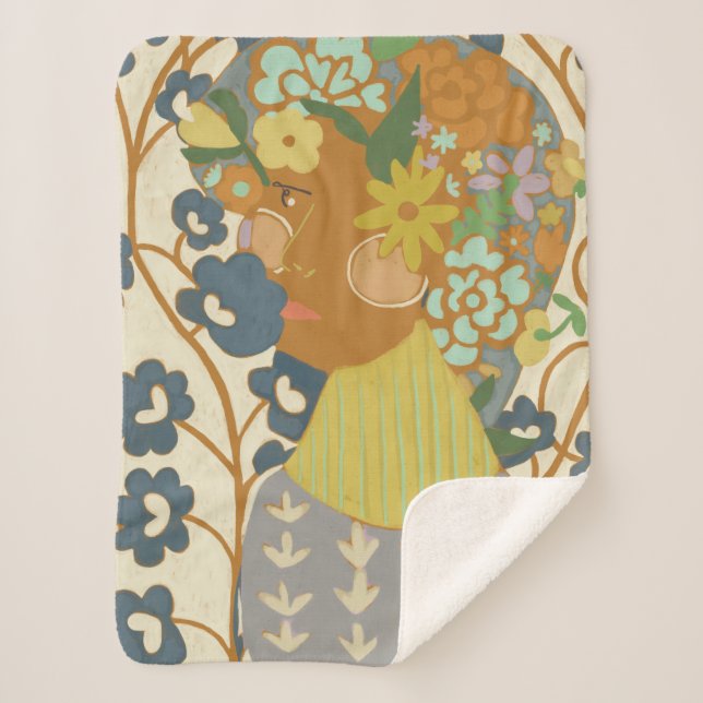 Botany Beauty Sherpa Blanket (Front)