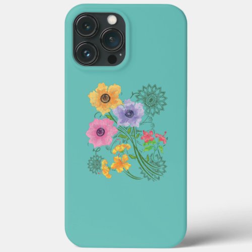 Botany Garden Flower Gardener Wildflower Blossoms iPhone 13 Pro Max Case