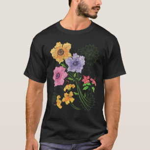 Botany Garden Flower Gardener Wildflower Blossoms  T-Shirt