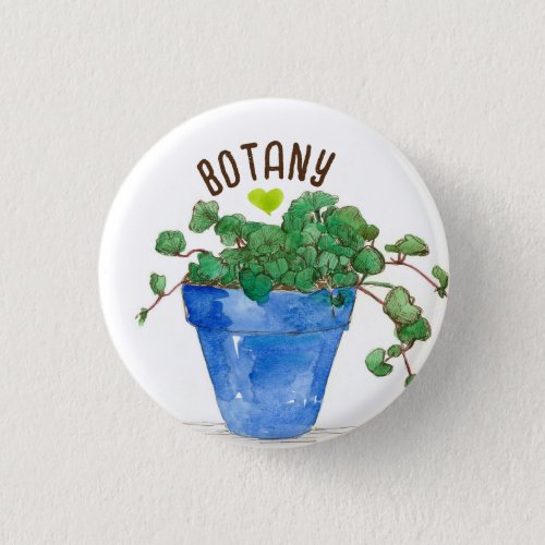 Botany Love Gotu Kola Herb Potted Plant Blue  Button