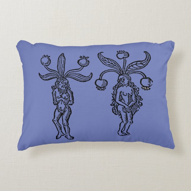Botany: Mandrake, 1476 Decorative Pillow (Front)