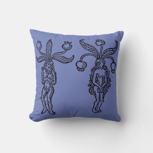 Botany Mandrake 1476 Throw Pillow