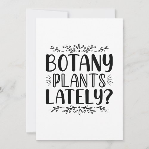 Botany Plants Lately Thank You Card