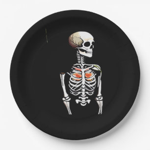 Botany - Whimsigoth Vintage Skeleton With Colorful Paper Plates
