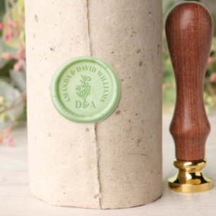 Botatical floral bouquet Custom Initials Wax Seal Stamp