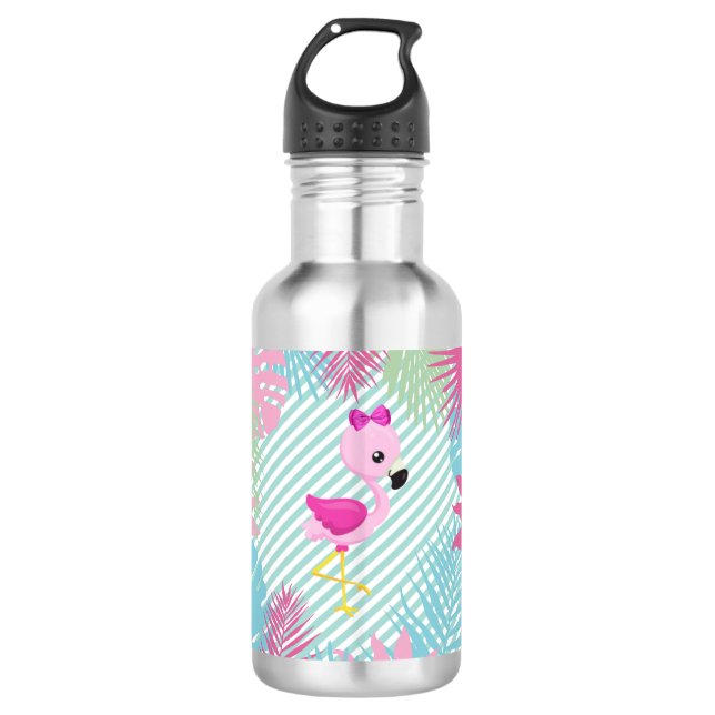 Botella de Agua Flamingo Rosa Stainless Steel Water Bottle (Front)