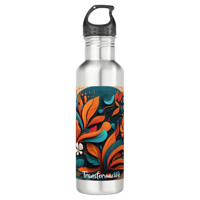 Botella Reutilizable Arte Transformación Natural Stainless Steel Water Bottle (Front)