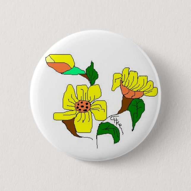 BOTERBLOEM PINBACK BUTTON (Front)