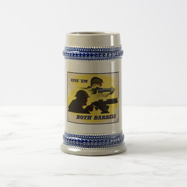 Both Barrels, Military & Industry, War Effort    Beer Stein (Center)