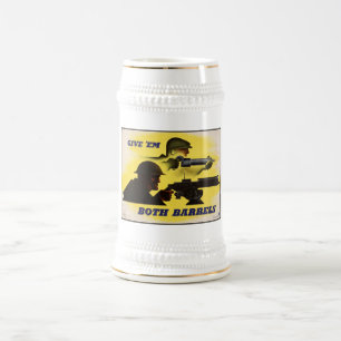 Both Barrels, Military & Industry, War Effort    Beer Stein