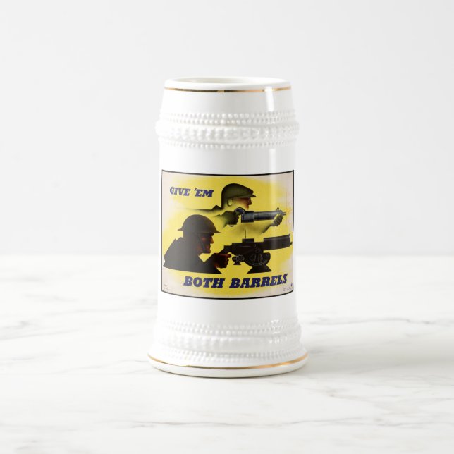 Both Barrels, Military & Industry, War Effort    Beer Stein (Center)