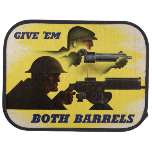 Both Barrels, Military & Industry, War Effort Car Floor Mat
