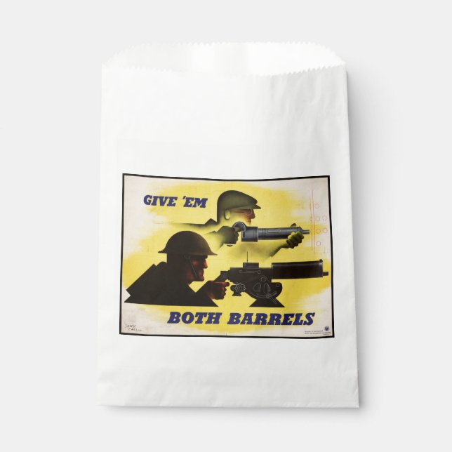 Both Barrels, Military & Industry, War Effort    Favor Bag (Front)