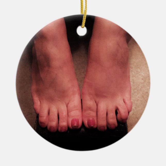 BOTH FEET CERAMIC ORNAMENT (Front)