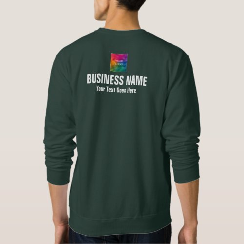 Both Side Print Business Work Uniform Mens Modern Sweatshirt