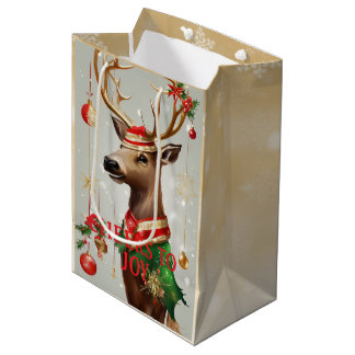Both Side Printed Christmas Gift Bag - Medium