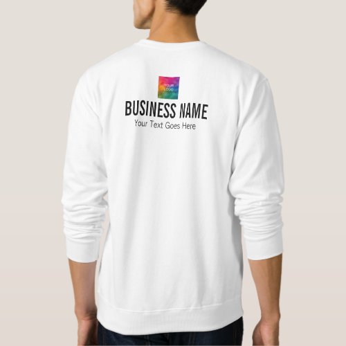 Both Sided Print Mens Modern Best Your Logo Here Sweatshirt