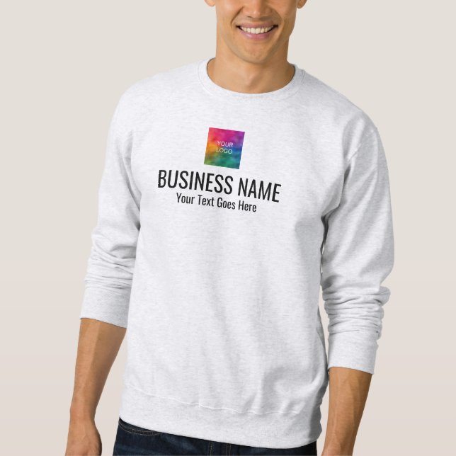 Both Sided Print Work Uniform Mens Modern Ash Sweatshirt (Front)