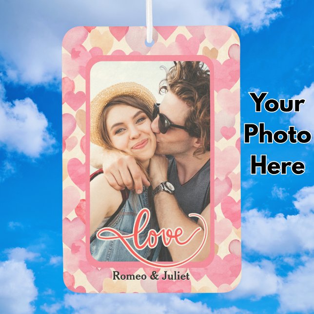 Both Sides Same Custom Photo Car Air Freshener (Personalized Photo Car Air Freshener )