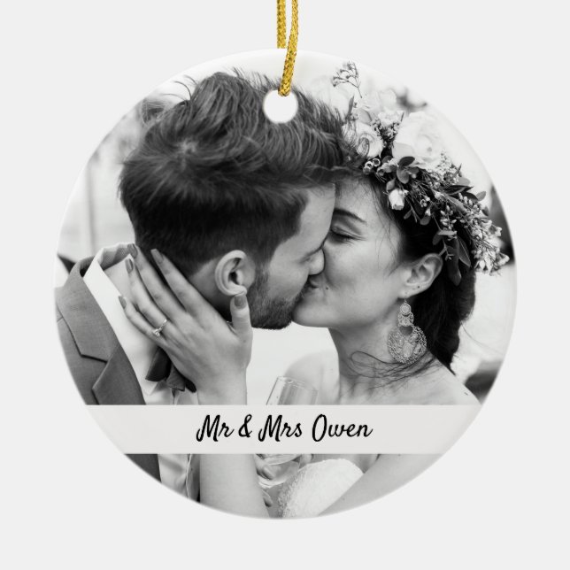 Both Sides Wedding Photo Ornaments Keepsake Gifts (Front)