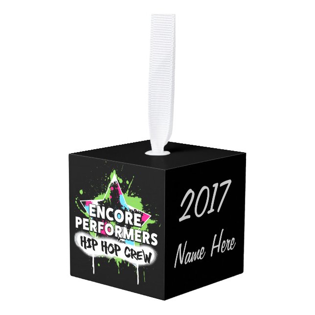 Both TEAMS Cube Ornament (Front Angled)