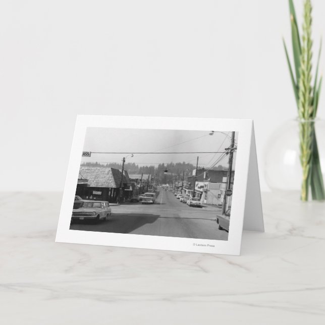 Bothell, WA - Downtown Street Scene Photograph Card (Front)