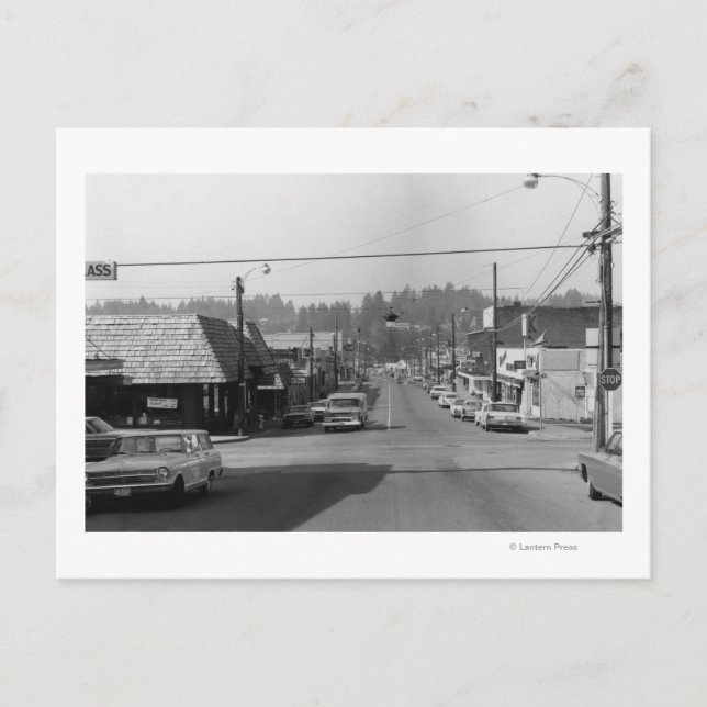 Bothell, WA - Downtown Street Scene Photograph Postcard (Front)