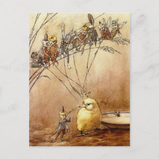 “Bother the Gnat” – Gold-Tone Postcard