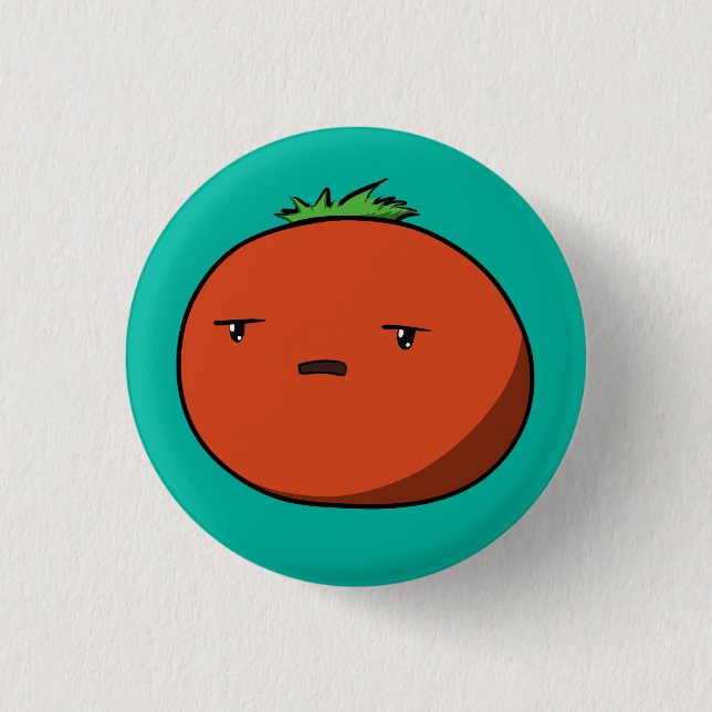 Bothered Tomato Pinback Button (Front)