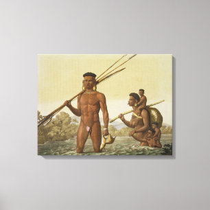 Botocudos family, Rio Grande, Brazil, from 'Le Cos Canvas Print