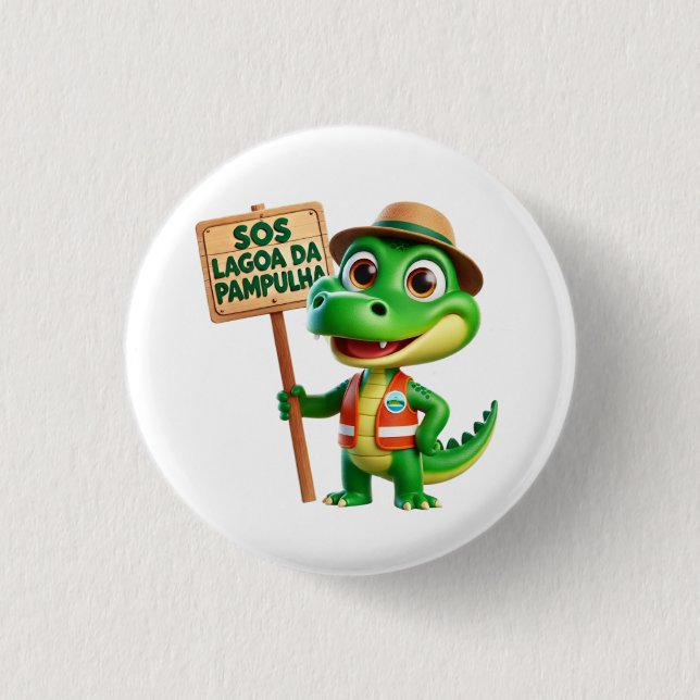 boton campaign SOS Pampulha Lake Button (Front)