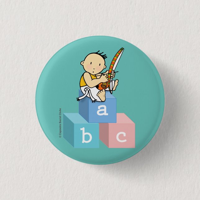Boton Capoeirinha! ABC da Capoeira!! Button (Front)